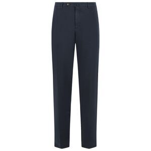 Pt01 'Slim Fit' Navy Cotton Pants Men